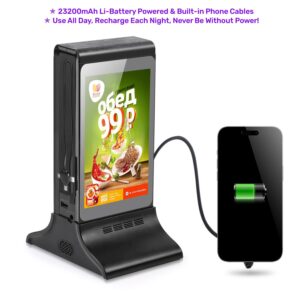 Dual LCD WiFi Table Advertising Player Restaurant Menu Charging Station FYD835SD - Image 4